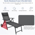 thumbnail image 5 of RELAX4LIFE Folding Lounge Chair with Wheels - Aluminum Chaise Lounge w/7 Adjustable Backrest Positions & Removable Pillow, Outdoor Patio Furniture for Porch, Lawn, Easy Assembly Beach Chair (1), 5 of 9