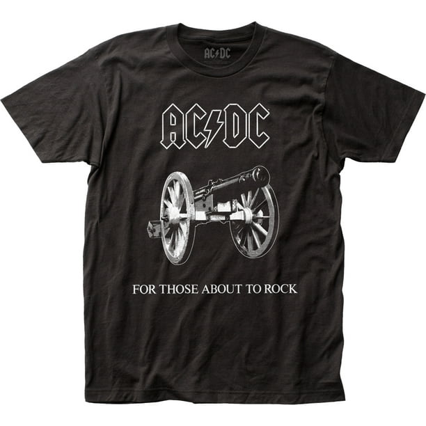 AC/DC Ceux sur le Point de Groupe de Musique Rock Logo Adulte Jersey Ajusté T-Shirt