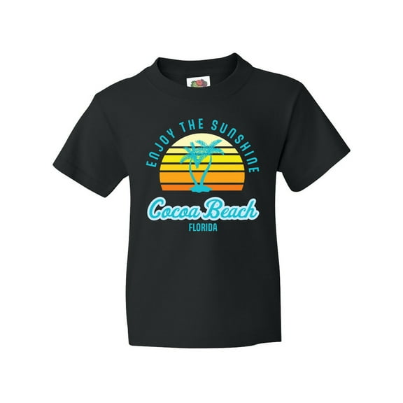 Inktastic Summer Enjoy the Sunshine Cocoa Beach Florida in Blue Youth T-Shirt