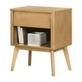 thumbnail image 2 of Pemberly Row Engineered Wood 1-Drawer Nightstand in Beige/Natural Oak, 2 of 7