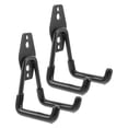 thumbnail image 4 of 2 Pcs Garage Storage Utility Hooks Wall Mount Hanging Hooks Metal U-Hooks Tool Organizer Holder (Black), 4 of 9