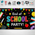 thumbnail image 6 of Colorful End of School Party Banner with School Supplies Elements Party Decorations Backdrop for Classroom Celebrations Photo Props Graduation Events, 6 of 8