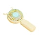 thumbnail image 3 of Mini ventilador de mano portátil de bolsillo, recargable, regalo para escritorio de mujer. Amarillo, 3 of 9