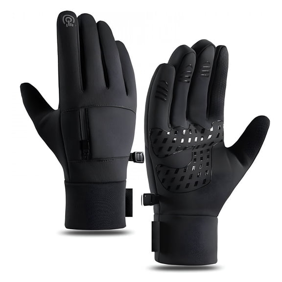 HBMYN Men's Black XL Winter Thermal Touchscreen Gloves,Windproof No Slip