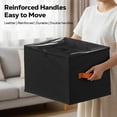 thumbnail image 3 of Riousery 2 Pack Foldable Shoe Organizer for Closet, Shoe Storage Bins with Clear Zipper Cover and Handles, Holds up to 24 Pairs, Black, 3 of 7