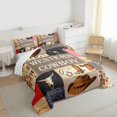 thumbnail image 3 of Homewish Retro Western Cowboy Full Size Comforter Sets,Vintage Bull Skull Bedding Comforter Set,Rustic Farmhouse Cabin Bedding Sets For Boys Teens,Microfiber Bedroom Decor Reversible,3 Pieces, 3 of 8