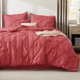 thumbnail image 1 of Juego de edredón Bedsure Queen de color rojo coral con 7 piezas, 1 of 8