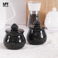 thumbnail image 7 of Radicaln Black Marble Salt Cellar Set of 2 – 3.5" Containers with Lids for Salt and Pepper – Dual Stone Spice Jars for Kitchen or Tabletop Storage, 7 of 7