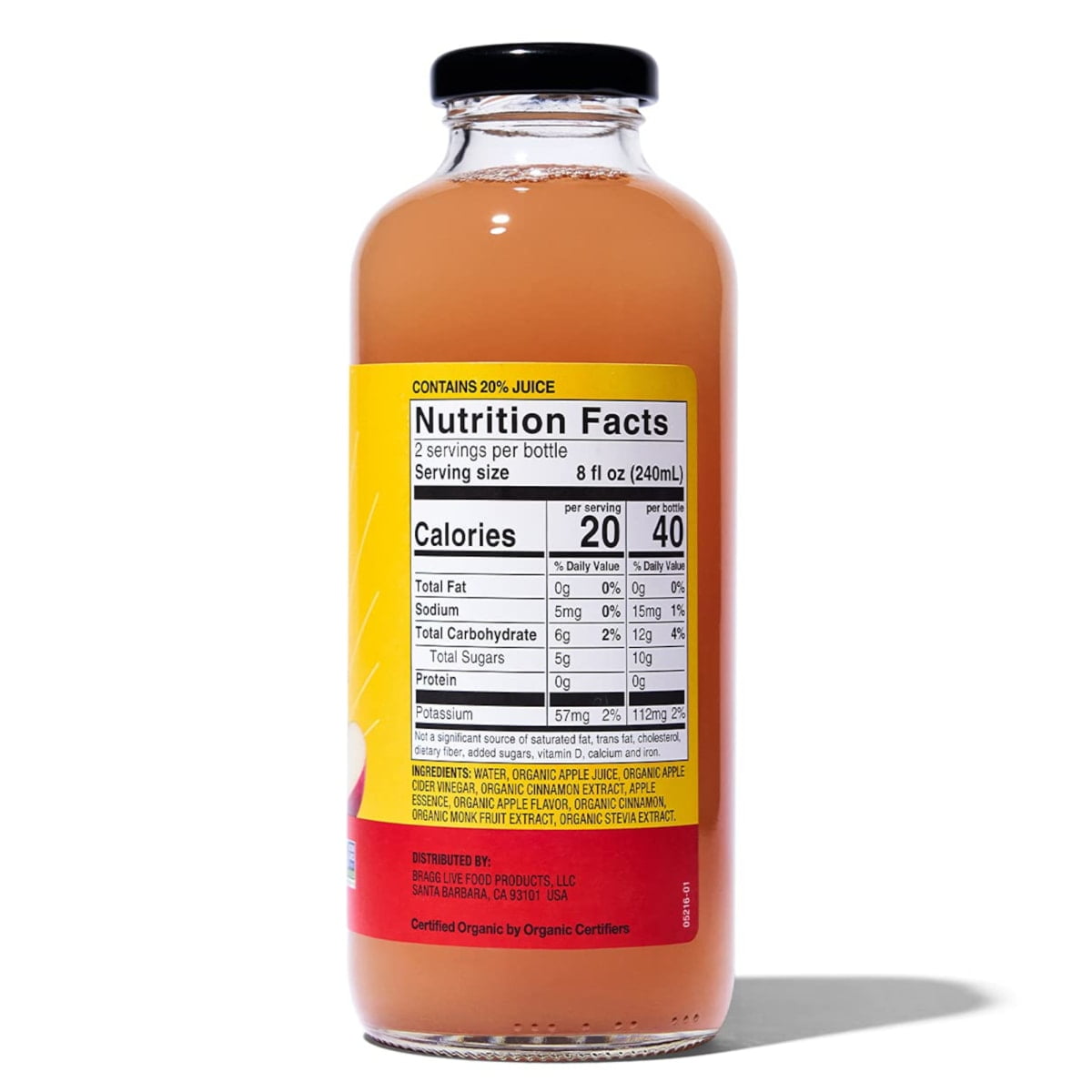2 pack) Bragg Organic Apple Cider Vinegar Refresher, Apple
