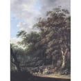 thumbnail image 2 of Roelof Jansz. van Vries 12x14 Black Ornate Wood Framed Double Matted Museum Art Print Titled: Forest Landscape with Erminia with the Shepherds, 2 of 5