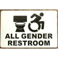 thumbnail image 4 of ALL GENDER RESTROOM WITH IMAGE SIGN (6X9,SILVER,ALUMINUM), 4 of 5