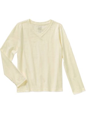 Girls' Long Sleeve V Neck Tee