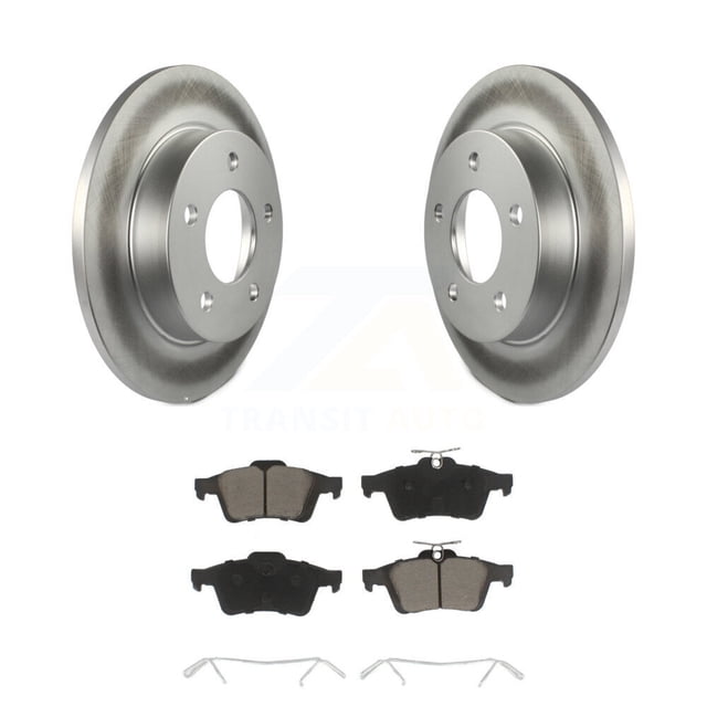 Transit Auto Rear Coated Disc Brake Rotors and Ceramic Pads Kit for Car Mazda 3 Sport KGC-101584
