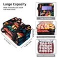 thumbnail image 3 of Mushroom Insulated Double Layered Lunch Bag with Two Compartments, Large Capacity, Hand Carry, 7.1x11.4x16.1 Inches, 3 of 6