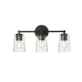 thumbnail image 2 of Millennium Lighting  Ashli 2/4 Light Vanity Light with Clear Honeycomb Glass Shades 3 Light - Matte Black, 2 of 5