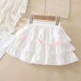 thumbnail image 3 of Gytharion Toddler Girls Tutu Skirts Summer Solid Comfortable Elastic Waist Tiered Ruffle Party Dance Skirts Cute Casual Bow Knot Princess Skirts for Little Girls, 3-15 Years, 3 of 6