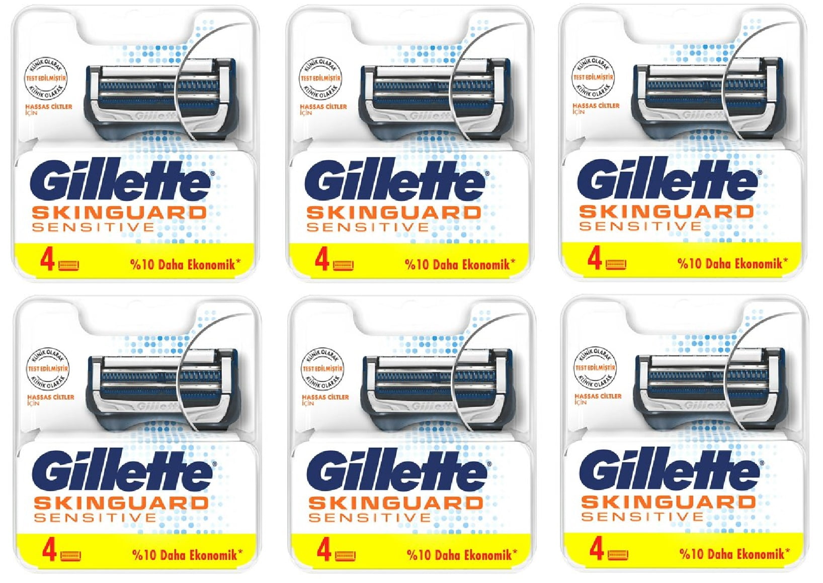 historisk tapperhed død Gillette SkinGuard Sensitive Razor for Men Refill Razor Blade Cartridges, 4  Count - Walmart.com