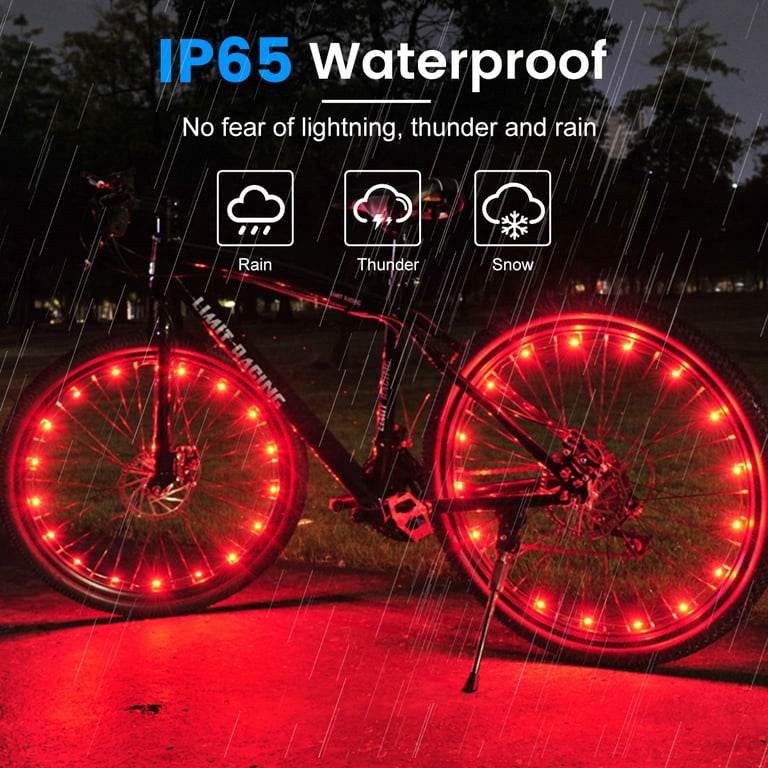 LED Bike Wheel Lights LED Bike Spoke Light IP65 Waterproof Wheel Decorative Lights Multi-Color Safety Bike Tyre - Walmart.com