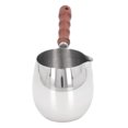 thumbnail image 1 of Calentador De Mantequilla, Diseño Portátil, Multifuncional, De Acero Inoxidable 304, Mini Olla Calentadora De Mantequilla Con De Madera, Adecuada Para El Hogar Al Aire Libre, 1 of 7