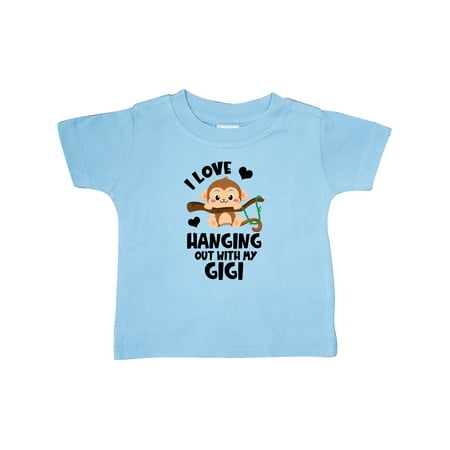 

Inktastic Monkey I Love Hanging out with My Gigi Gift Baby Boy or Baby Girl T-Shirt