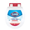 thumbnail image 1 of Asiento de inodoro Clorox, redondo, de plástico, con bisagras fáciles de quitar, no se mueven, 1 of 7