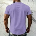 thumbnail image 5 of LNZGNM Men's Fashion Oversized Tshirts Workout Short Sleeve T-Shirt Dry Fit Lightweight Crewneck Tee Tops,Light Purple(XL), 5 of 5