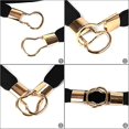 thumbnail image 4 of 2 cinturones elásticos con hebilla redonda para mujer (negro y marrón), cinturones ajustados para mujer, utilizados para vestidos, abrigos, camisas y camisas, 4 of 5