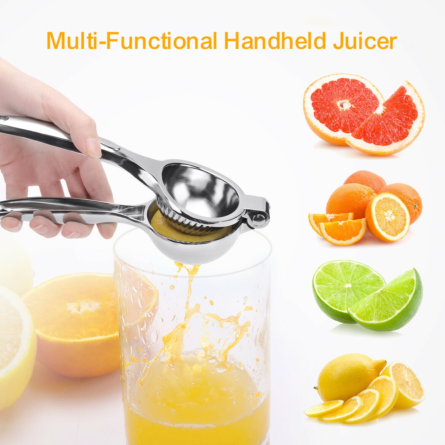 Stainless Steel Squeezer Manual Juicer Citrus Lemon Lime Hand Press Kitchen Tool
