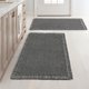thumbnail image 1 of Juego de alfombras de baño MIULEE Waffle, antideslizantes, lavables, color gris oscuro, 1 of 6
