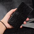 thumbnail image 3 of K-Lion for iPhone 14 Plus 6.7 Inch Case with Wrist Strap, Premium PU Leather Soft TPU Wallet Case Flip Cover Magnetic Closure Card Slots Holder Kickstand Anti-Scratch Shockproof Case,Black, 3 of 5