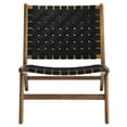thumbnail image 5 of Modway Saoirse Faux Leather Wood Accent Lounge Chair in Walnut Black, 5 of 9