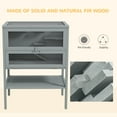 thumbnail image 6 of PawHut 3-Tier Wooden Hamster Cage w/ Openable Top, Front Door, Shelf, Gray, 6 of 9