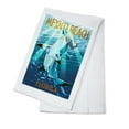 thumbnail image 1 of Mexico Beach, Florida, Stylized Hammerhead Shark (100% Cotton Tea Towel, Decorative Hand Towel, Kitchen and Home), 1 of 3