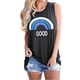 thumbnail image 2 of Gibobby Mujeres letras impresión sin mangas o-cuello chaleco camisa túnica blusa Tops(Azul,XG), 2 of 4