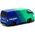 thumbnail image 2 of Toyota Hiace Widebody Van RHD (Right Hand Drive) "Falken Tires" Green and Blue 1/64 Diecast Model Car by Tarmac Works, 2 of 3