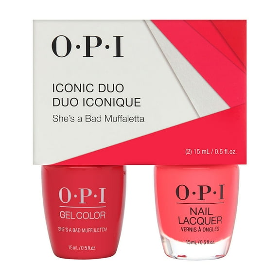 Opi Gel Color Soak-off Gel Lacquer Nail Lacquer - She's A Bad Muffaletta 2pcs