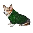 thumbnail image 6 of Goofa Green Sparkling Pattern Small Dog Sweater Hoodies Pet Grey Hooded Soft Fleece Sweatshirts with Pocket Fall Winter Puppy Cat Sweaters Warm Clothes-XX-Large, 6 of 8