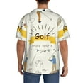 thumbnail image 7 of Goofa Golf Icons And Golfer Printed Men's Casual Short-sleeved Shirt,Lightweight Breathable Button-down,Summer Casual men's top,Versatile Fashion shirt-Large, 7 of 7