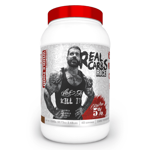 5% Nutrition Rich Piana Real Carbs Rice with Real Food Complex Carbohydrates, Long-Lasting Low Glycemic Energy for Pre-Workout/Post-Workout Recovery Meal, 4.9 lb, 50 Servings (Cocoa Heaven)