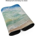 thumbnail image 4 of Wave Ocean Blue Green Beach Painting Mouse Pad XL Extended Desk Mat, Non Slip Rubber Base Stitched Edge Gaming Pc Desktop Large Mice Pad,31.5 x 11.8 Inch, 4 of 5
