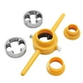 thumbnail image 3 of 1 Set of 6PCS Water Pipe Threading Die Plastic Pipe Screw Die Tap Wrench Set for Home (Yellow+Grey), 3 of 8