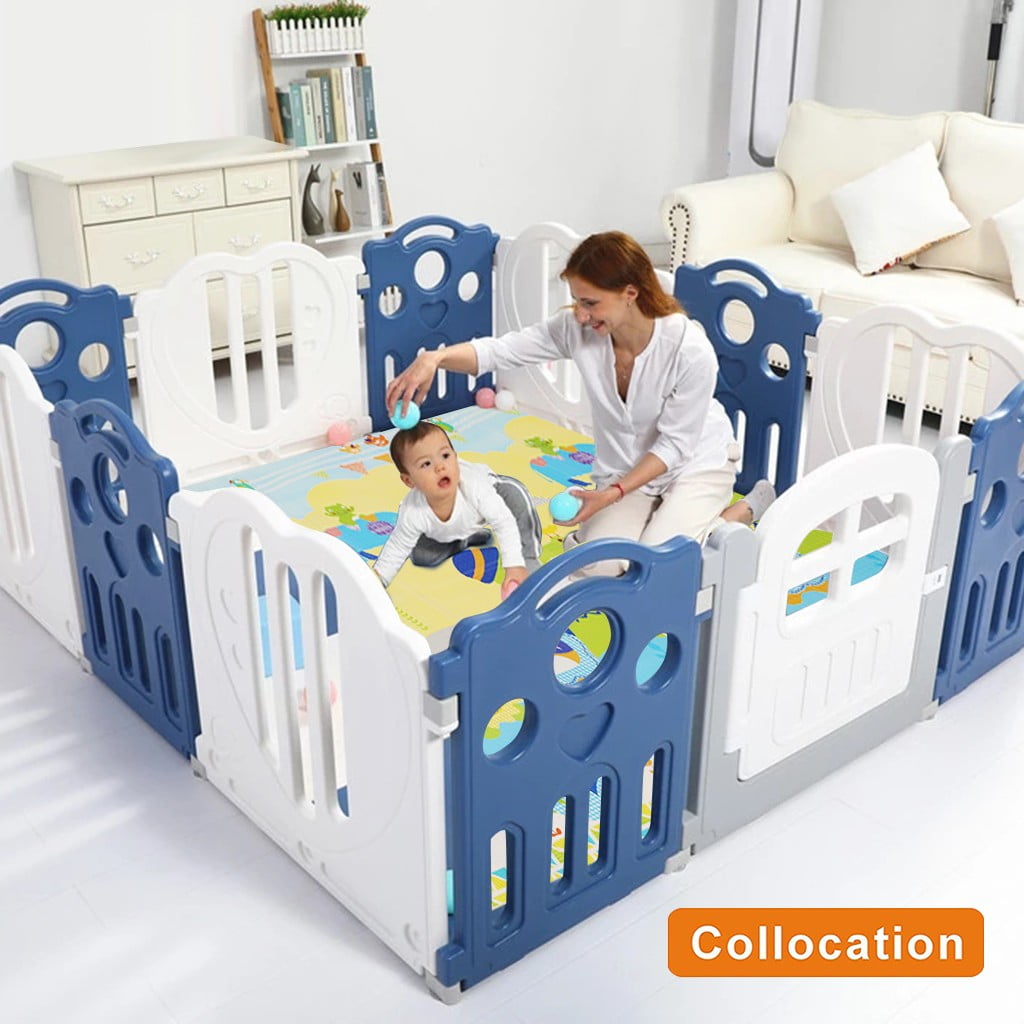 Foldable Play Mat Large Tummy Time Folding Reversible Baby Mats For Playroom 
