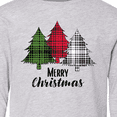 thumbnail image 4 of Inktastic Merry Christmas Plaid Trees Long Sleeve Youth T-Shirt, 4 of 5