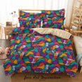 thumbnail image 2 of 3D Abstract Color Leaf Pattern Quilt Cover Set Bedding Set Duvet Cover, 2 of 3