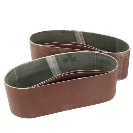 

Uxcell 3 x 21 800 Grit Flush Joint Aluminum Oxide Sanding Belts 6 Pack