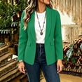 thumbnail image 5 of Women's Work Office Blazer Suits for Women Women's Casual Winter Solid-Color Fitted Lapel Blazer Cardigan Top Green M, 5 of 6
