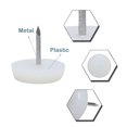 thumbnail image 4 of 30Pcs White Plastic Round Head Metallic Pin Domed Nails for Furniture, 4 of 7