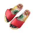 thumbnail image 1 of Zapatillas de masaje KAIYANG con piedras de adoquín natural para relajación 41 Rojo, 1 of 5