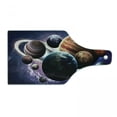 thumbnail image 1 of Space Cutting Board, Solar System Planets All Together in Space Mercury Jupiter Globe Saturn Universe, Decorative Tempered Glass Cutting and Serving Board, Wine Bottle Shape, Multicolor, by Ambesonne, 1 of 1
