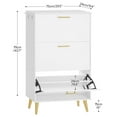 thumbnail image 5 of HOOBRO 49.7"H Shoe Cabinet Tipping Bucket Shoe Cabinet with 3 Flip Drawers Entryway, Hallway Coatroom White WT03SC01G1, 5 of 7
